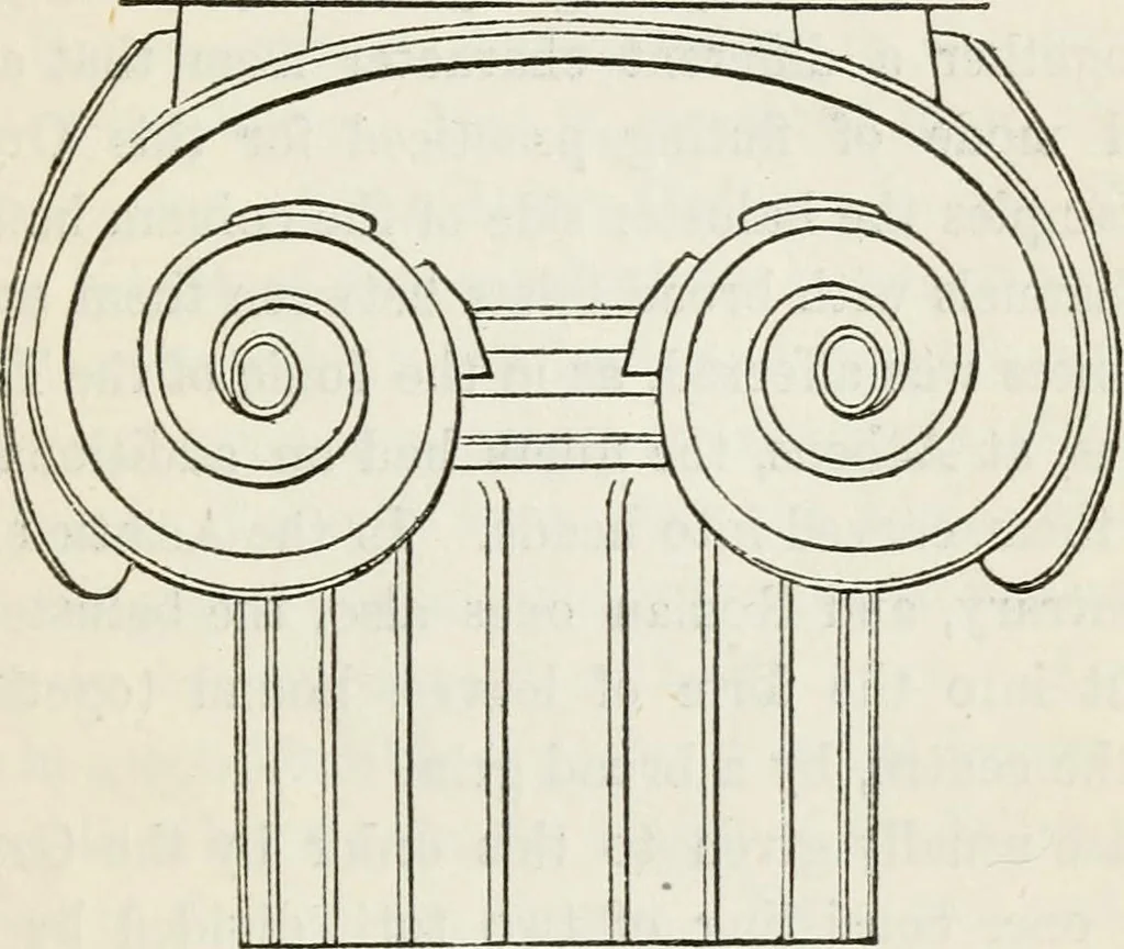 An illustration from The history and rudiments of architecture; embracing, I. The orders of architecture; II. Architectural styles of various countries; III. The nature and principles of design in architecture; and, IV. An accurate and complete glossary of architectural terms .., 1853, leaf 36