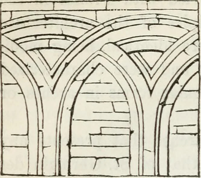 An illustration from The history and rudiments of architecture; embracing, I. The orders of architecture; II. Architectural styles of various countries; III. The nature and principles of design in architecture; and, IV. An accurate and complete glossary of architectural terms .., 1853, leaf 83