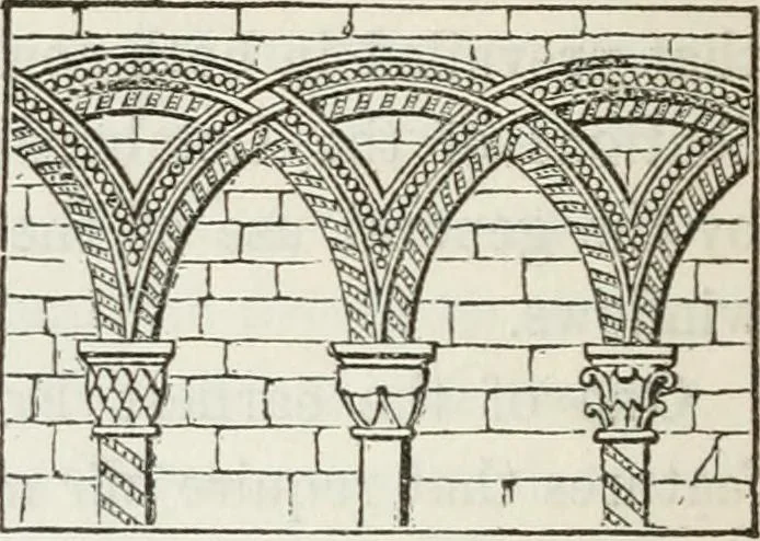 An illustration from The history and rudiments of architecture; embracing, I. The orders of architecture; II. Architectural styles of various countries; III. The nature and principles of design in architecture; and, IV. An accurate and complete glossary of architectural terms .., 1853, leaf 83
