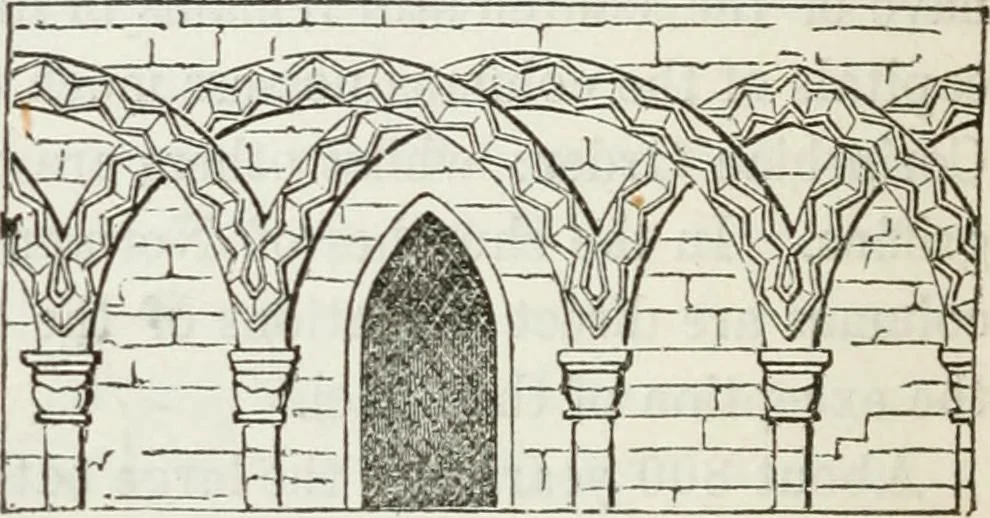 An illustration from The history and rudiments of architecture; embracing, I. The orders of architecture; II. Architectural styles of various countries; III. The nature and principles of design in architecture; and, IV. An accurate and complete glossary of architectural terms .., 1853, leaf 83