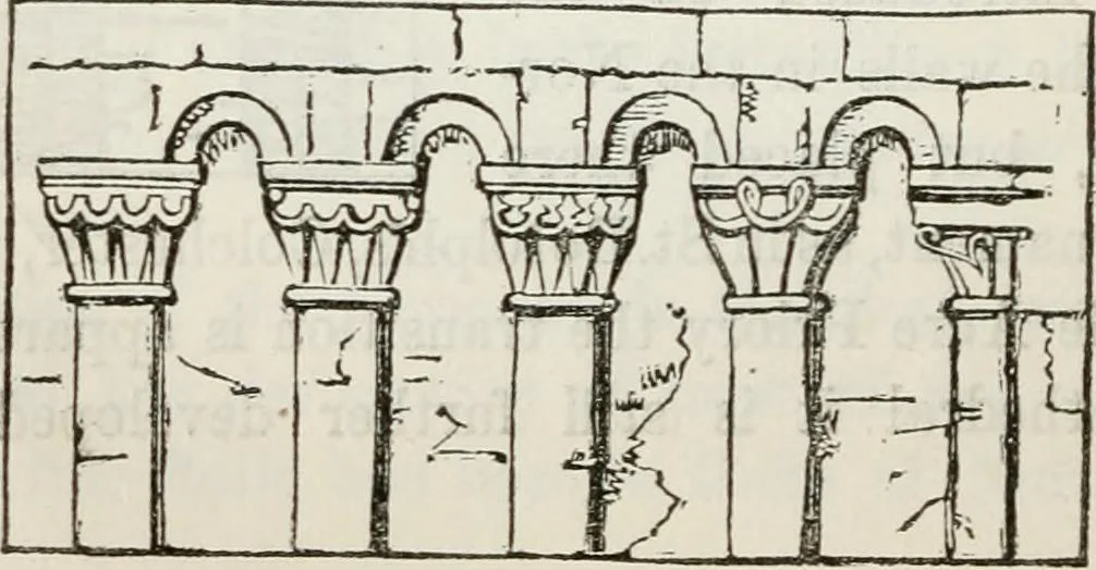 An illustration from The history and rudiments of architecture; embracing, I. The orders of architecture; II. Architectural styles of various countries; III. The nature and principles of design in architecture; and, IV. An accurate and complete glossary of architectural terms .., 1853, leaf 83