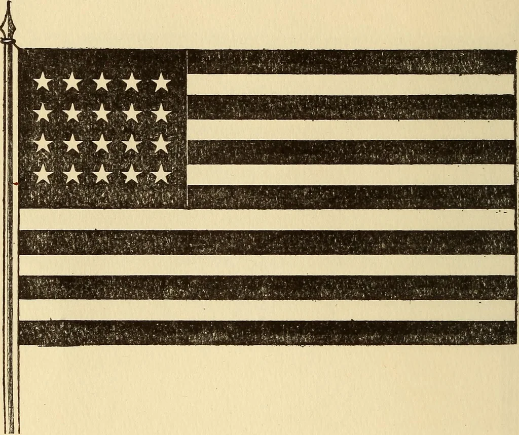 An illustration from The history and significance of the American flag, 1917, leaf 32