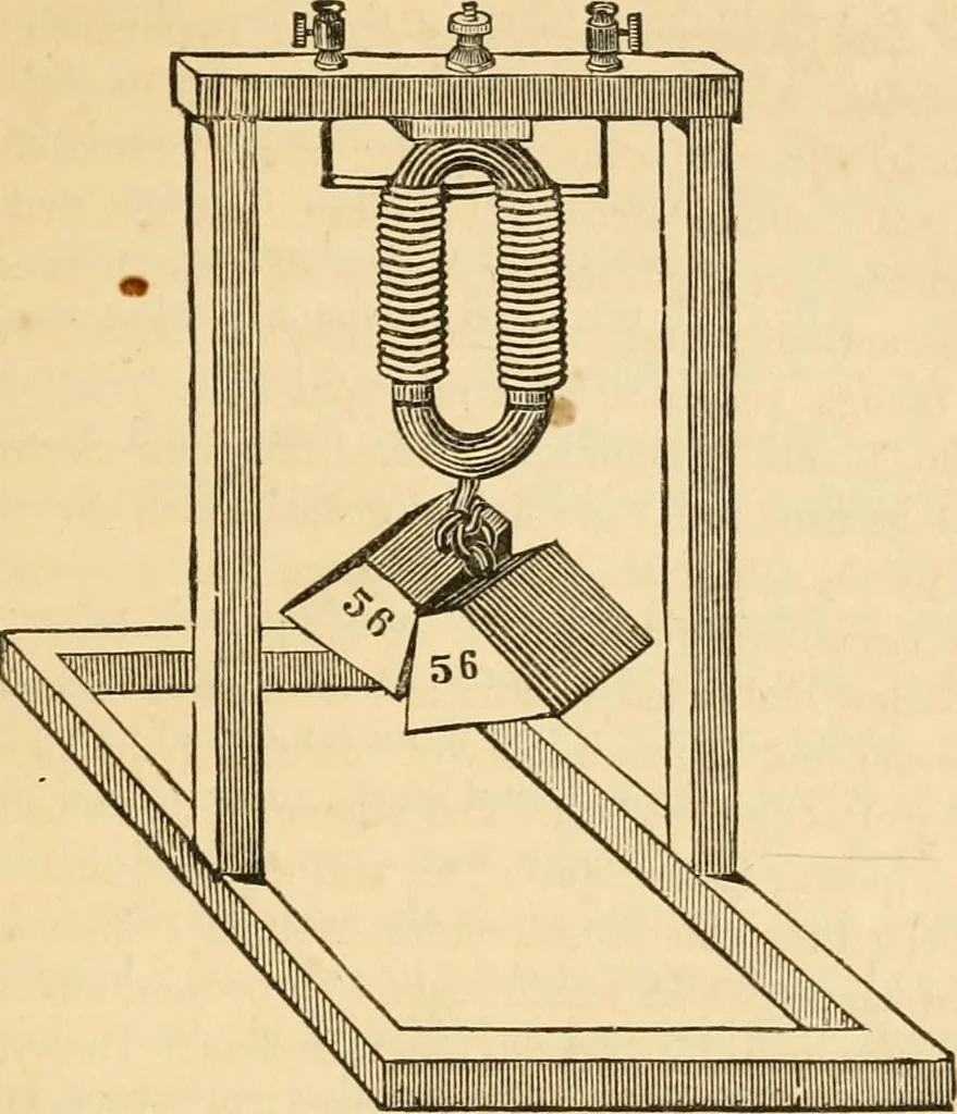 An illustration from History, theory, and practice of the electric telegraph, 1866, leaf 442