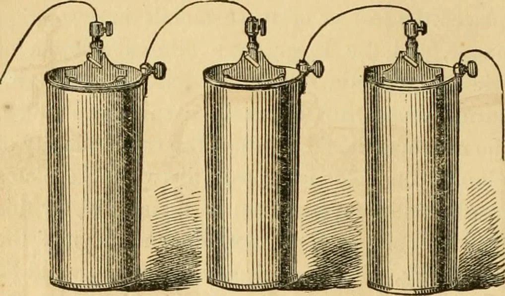An illustration from History, theory, and practice of the electric telegraph, 1866, leaf 45