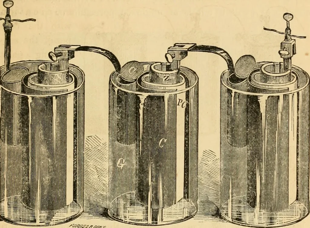 An illustration from History, theory, and practice of the electric telegraph, 1866, leaf 46
