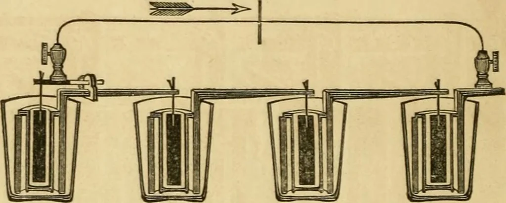 An illustration from History, theory, and practice of the electric telegraph, 1866, leaf 51
