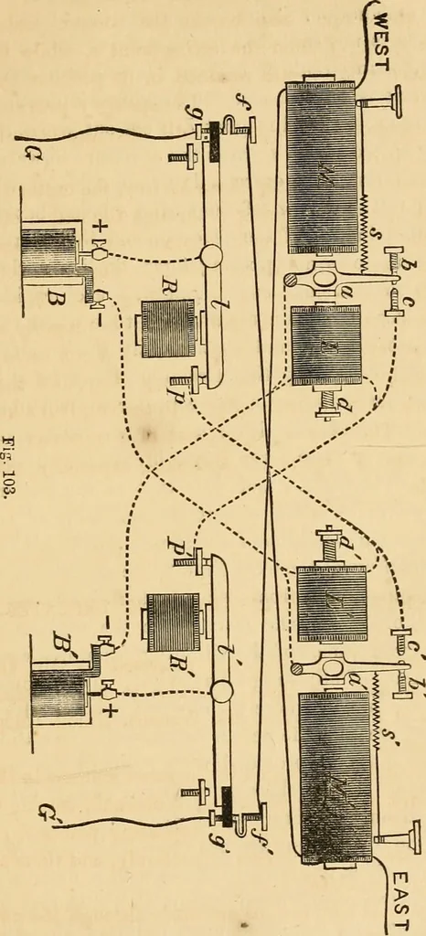 An illustration from History, theory, and practice of the electric telegraph, 1866, leaf 512