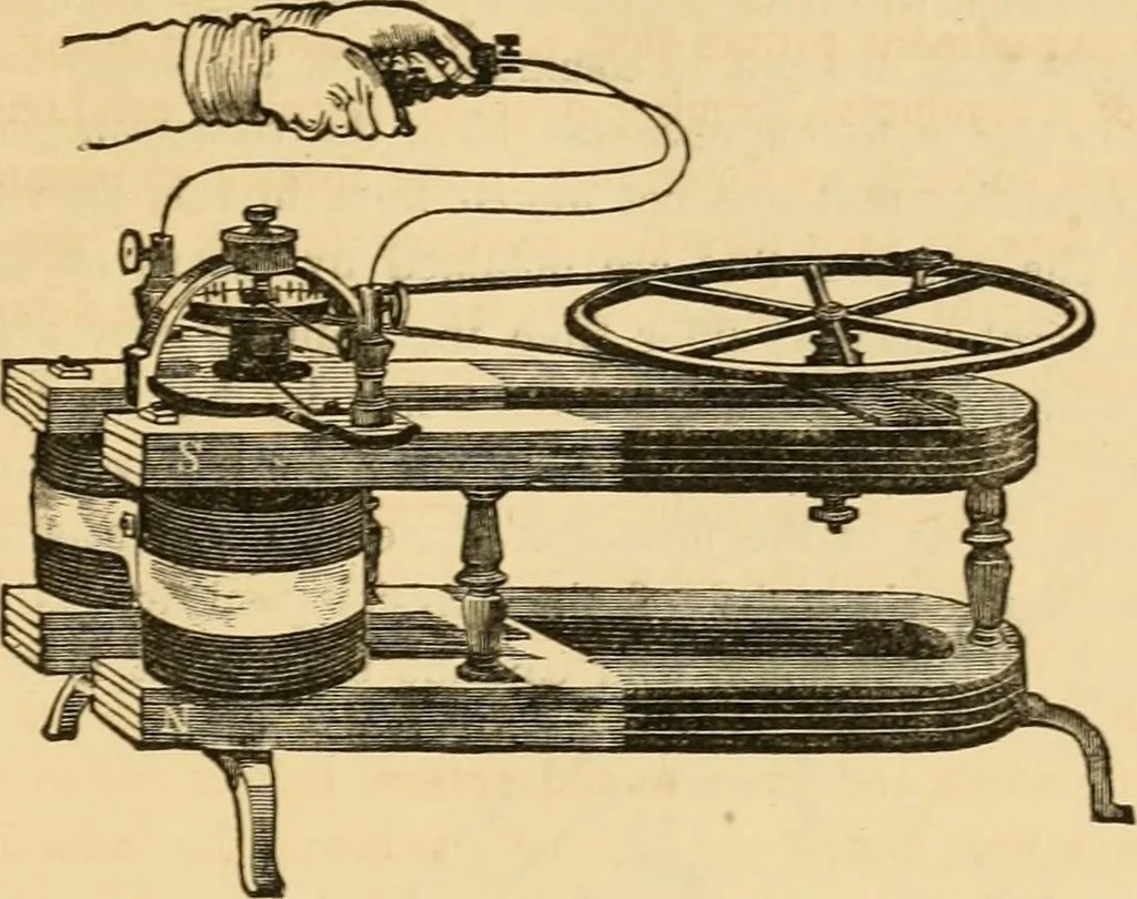 An illustration from History, theory, and practice of the electric telegraph, 1866, leaf 68