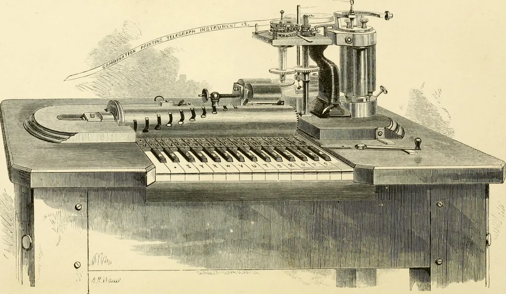 An illustration from History, theory, and practice of the electric telegraph, 1866, leaf 7
