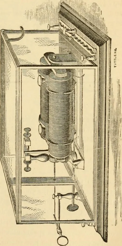 An illustration from History, theory, and practice of the electric telegraph, 1866, leaf 92