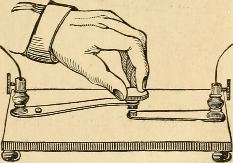 An illustration from History, theory, and practice of the electric telegraph, 1866, leaf 96