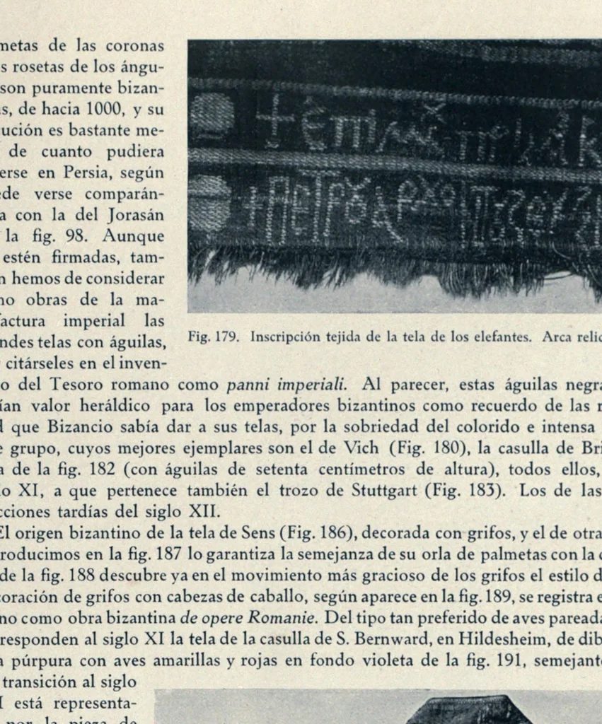 An illustration from História del tejido de seda, 1922, leaf 47