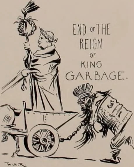 An illustration from Hits at politics : a series of cartoons / by W.A. Rogers., 1899, leaf 11