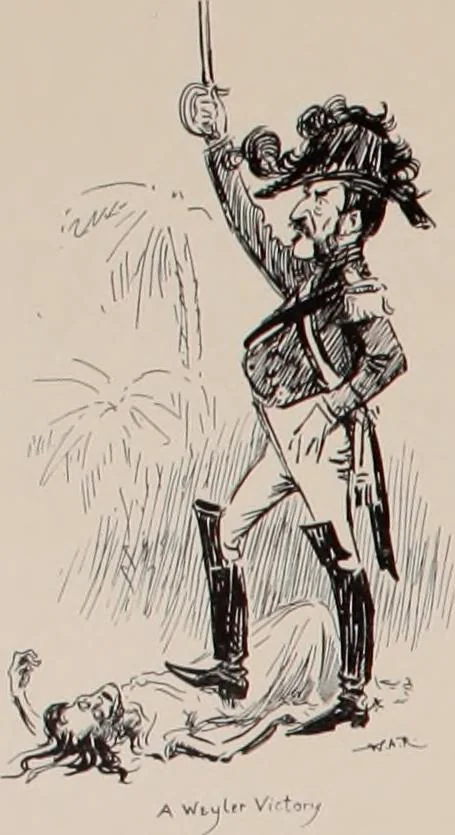 An illustration from Hits at politics : a series of cartoons / by W.A. Rogers., 1899, leaf 147