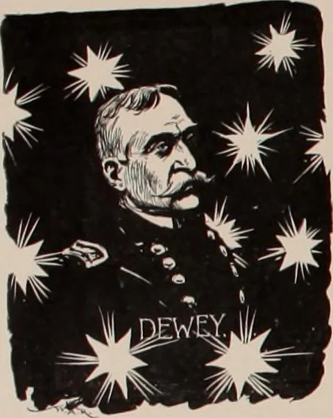 An illustration from Hits at politics : a series of cartoons / by W.A. Rogers., 1899, leaf 149
