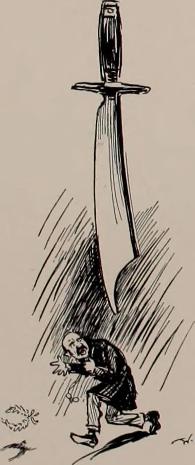 An illustration from Hits at politics : a series of cartoons / by W.A. Rogers., 1899, leaf 15