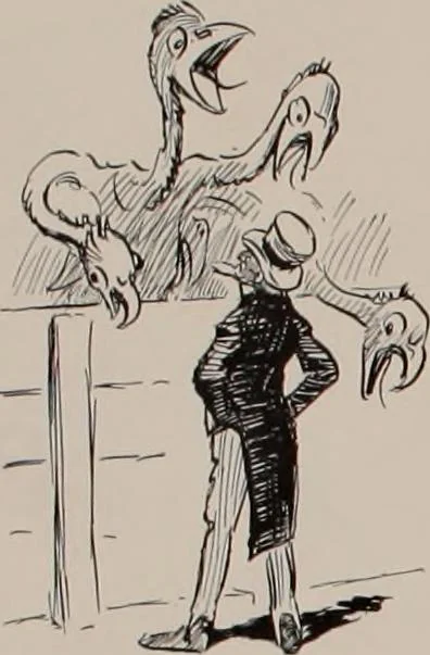 An illustration from Hits at politics : a series of cartoons / by W.A. Rogers., 1899, leaf 19