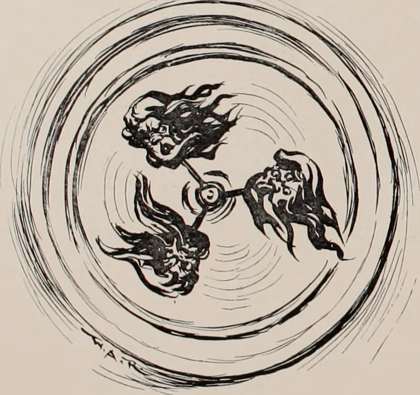 An illustration from Hits at politics : a series of cartoons / by W.A. Rogers., 1899, leaf 27