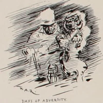 An illustration from Hits at politics : a series of cartoons / by W.A. Rogers., 1899, leaf 39