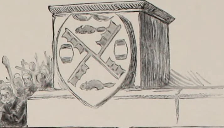An illustration from Hits at politics : a series of cartoons / by W.A. Rogers., 1899, leaf 40