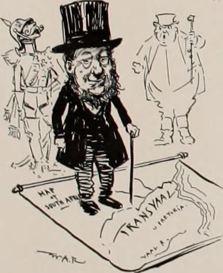 An illustration from Hits at politics : a series of cartoons / by W.A. Rogers., 1899, leaf 75