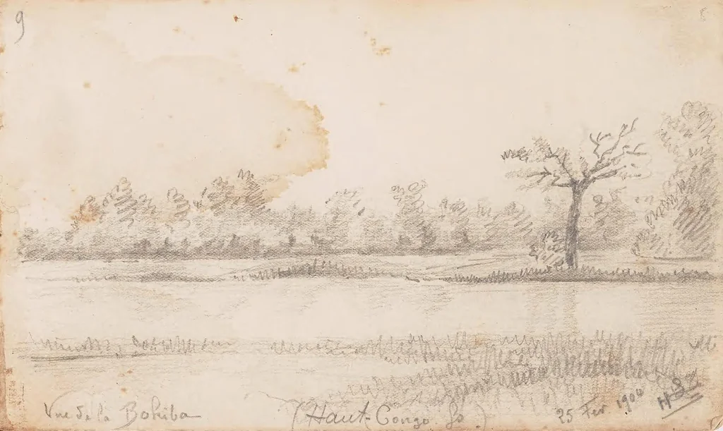 An illustration from H. Letrillard St. Elme, garde principal de la Garde indigene congo-francais : sketchbook 1904-1905, 1904, leaf 19