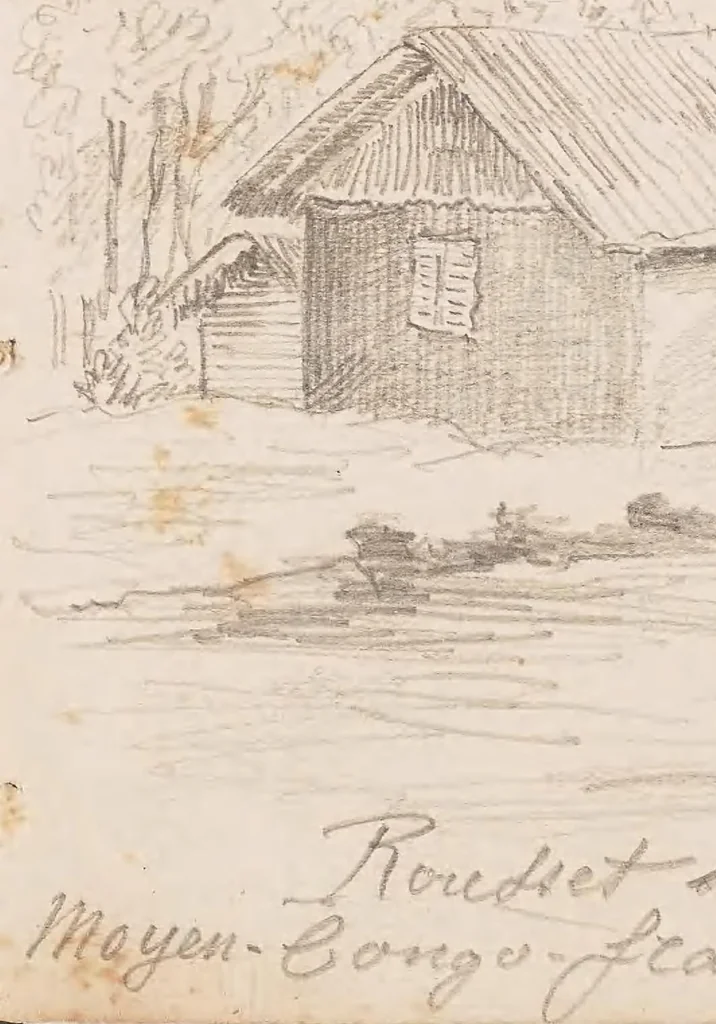 An illustration from H. Letrillard St. Elme, garde principal de la Garde indigene congo-francais : sketchbook 1904-1905, 1904, leaf 25