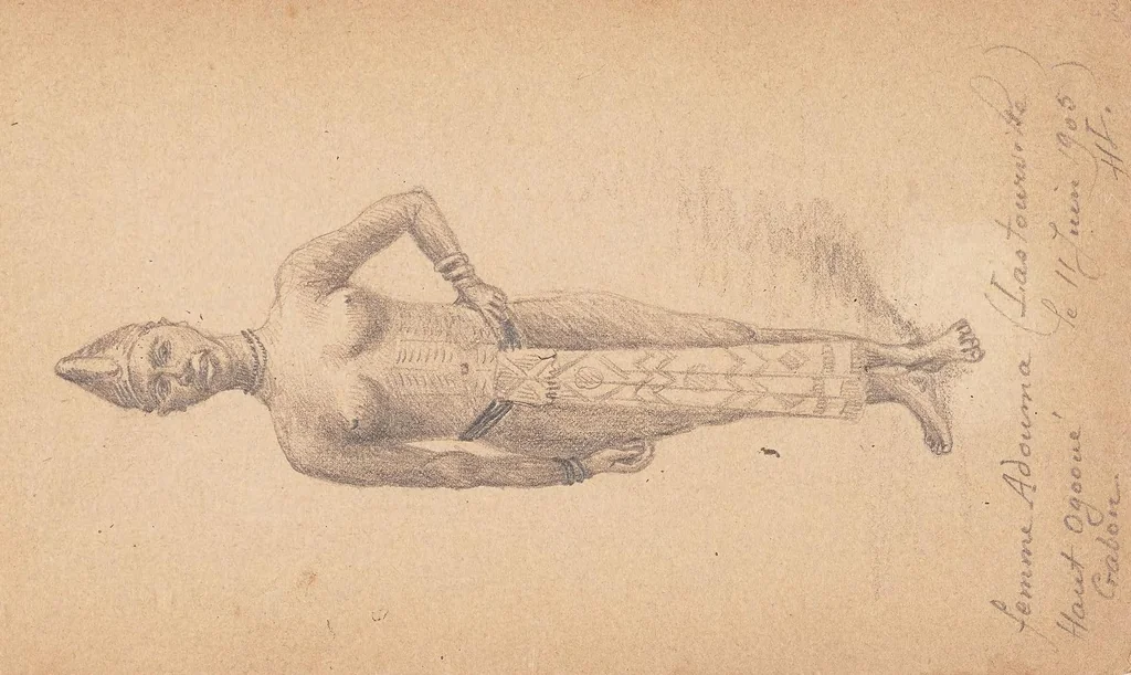 An illustration from H. Letrillard St. Elme, garde principal de la Garde indigene congo-francais : sketchbook 1904-1905, 1904, leaf 49