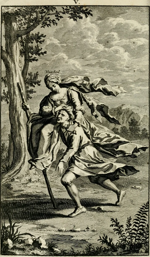 An illustration from H.L. Spieghels Hertspieghel en andere zede-schriften : meest noyt voor dezen gedrukt, 1694, leaf 157