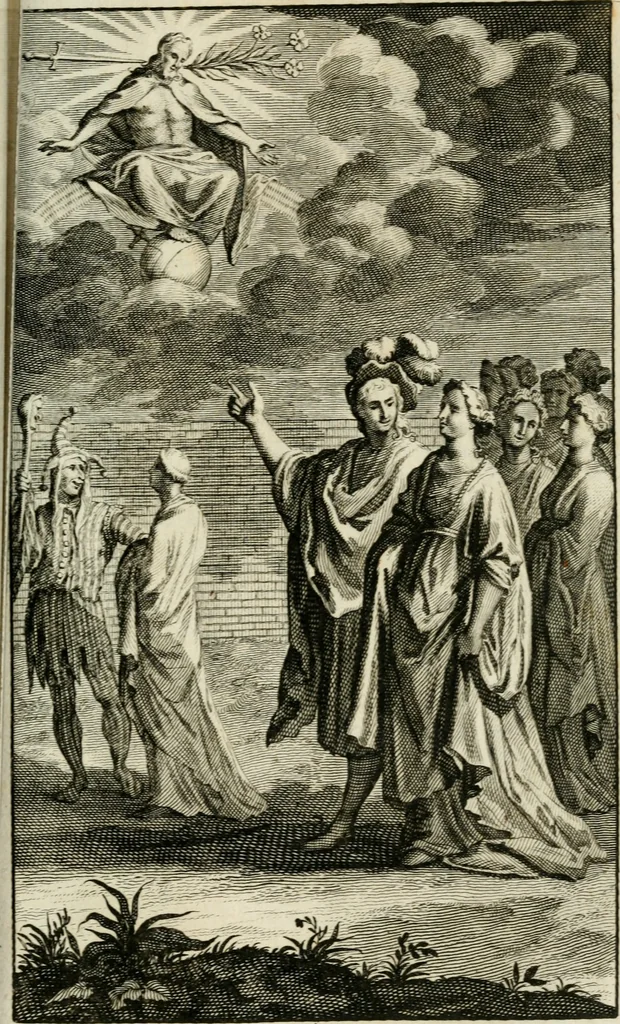 An illustration from H.L. Spieghels Hertspieghel en andere zede-schriften : meest noyt voor dezen gedrukt, 1694, leaf 166