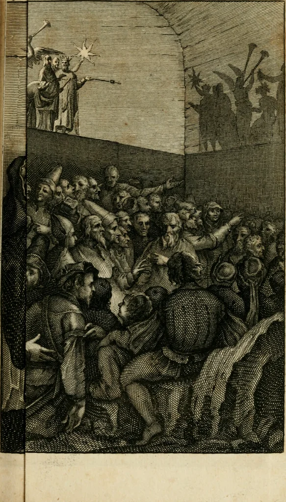 An illustration from H.L. Spieghels Hertspieghel en andere zede-schriften : meest noyt voor dezen gedrukt, 1694, leaf 60