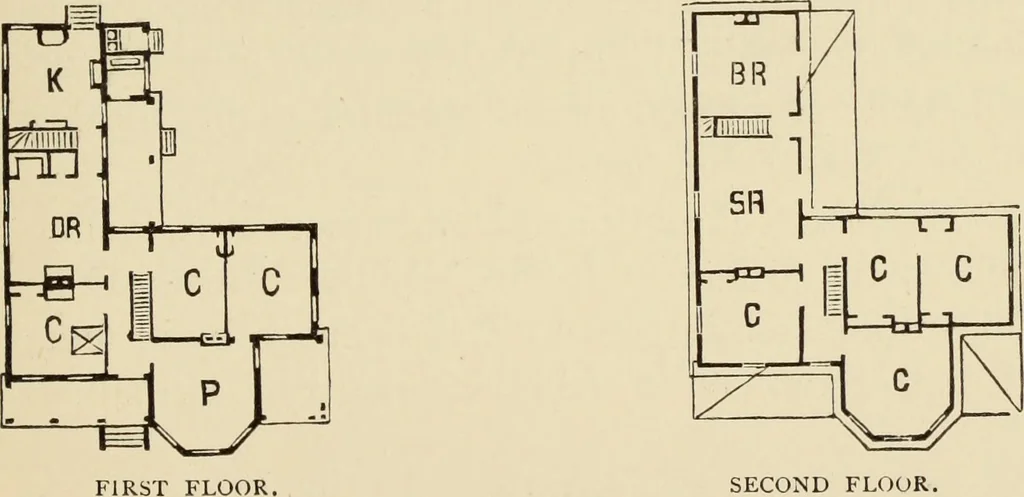 An illustration from Hobbs's architecture: containing designs and ground plans for villas, cottages and other edifices, both suburban and rural, adapted to the United States. With rules for criticism, and introduction, 1876, leaf 202