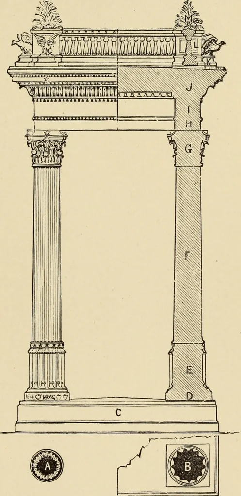 An illustration from Hobbs's architecture: containing designs and ground plans for villas, cottages and other edifices, both suburban and rural, adapted to the United States. With rules for criticism, and introduction, 1876, leaf 270