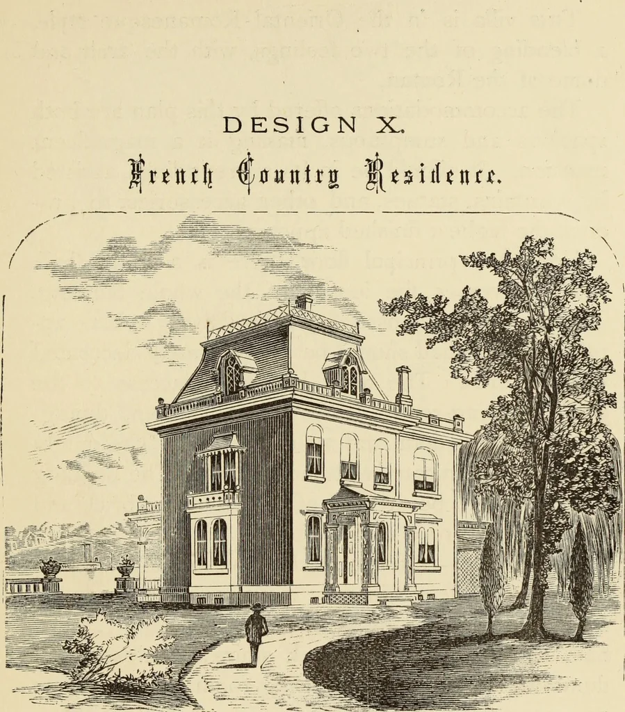 An illustration from Hobbs's architecture: containing designs and ground plans for villas, cottages and other edifices, both suburban and rural, adapted to the United States. With rules for criticism, and introduction, 1876, leaf 46