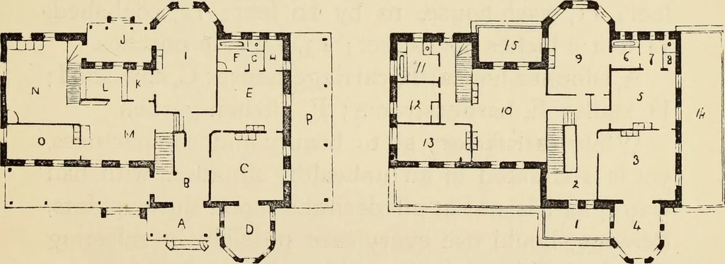 An illustration from Hobbs's architecture: containing designs and ground plans for villas, cottages and other edifices, both suburban and rural, adapted to the United States. With rules for criticism, and introduction, 1876, leaf 50