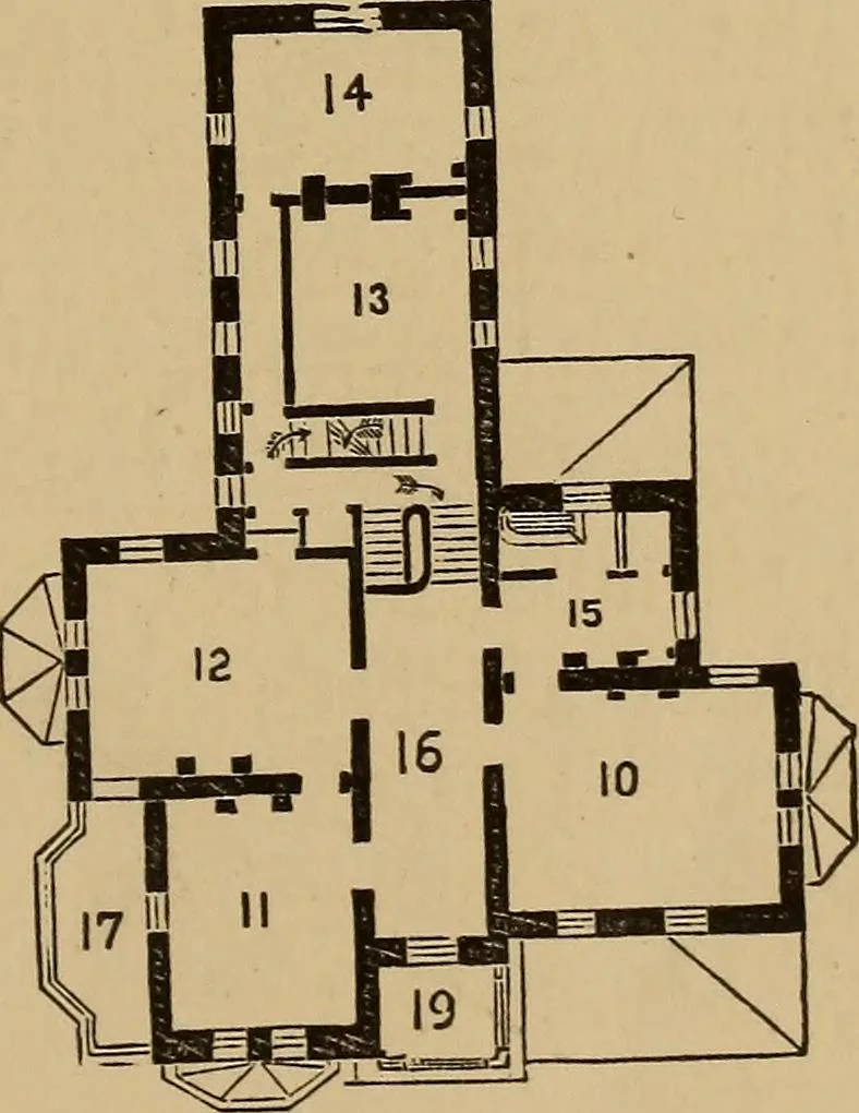 An illustration from Hobbs's architecture: containing designs and ground plans for villas, cottages and other edifices, both suburban and rural, adapted to the United States. With rules for criticism, and introduction, 1876, leaf 106