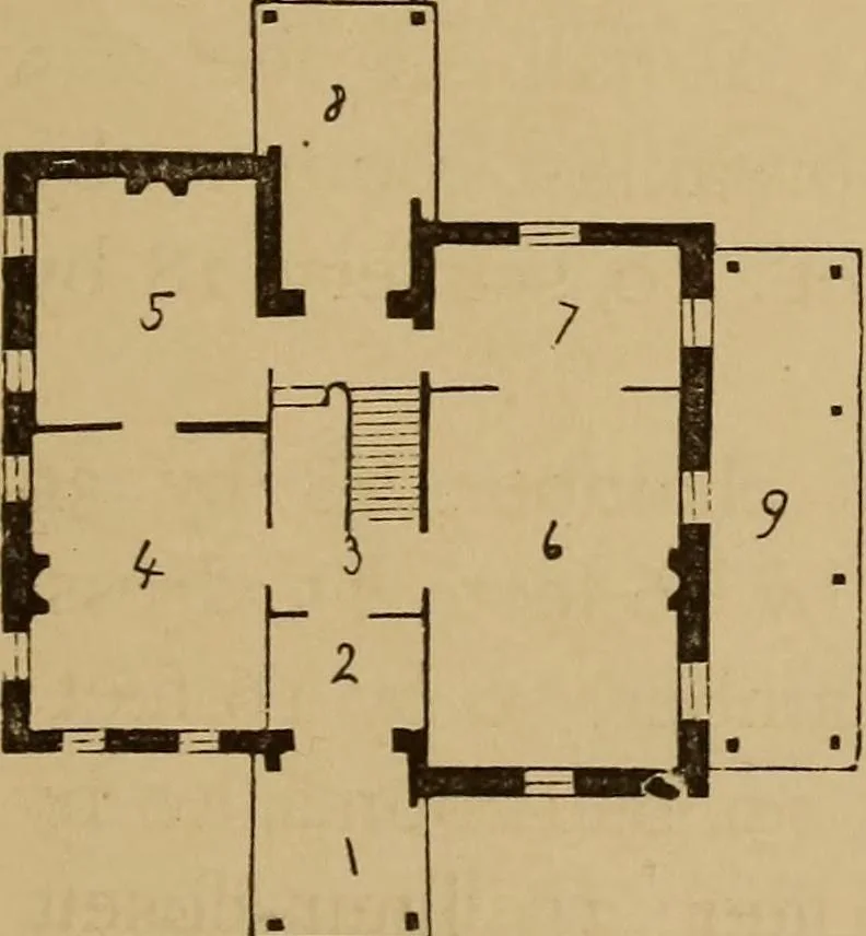 An illustration from Hobbs's architecture: containing designs and ground plans for villas, cottages and other edifices, both suburban and rural, adapted to the United States. With rules for criticism, and introduction, 1876, leaf 152