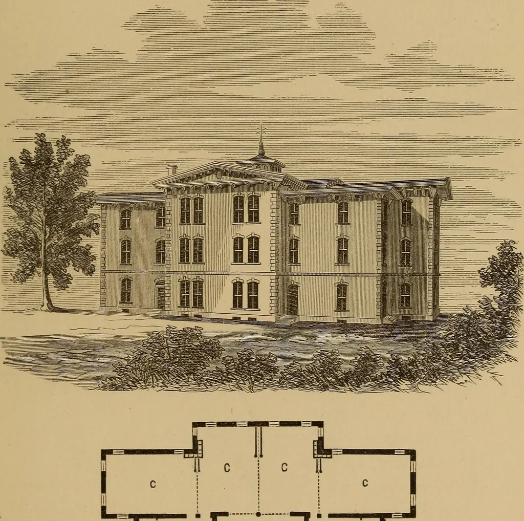 An illustration from Hobbs's architecture: containing designs and ground plans for villas, cottages and other edifices, both suburban and rural, adapted to the United States. With rules for criticism, and introduction, 1876, leaf 178