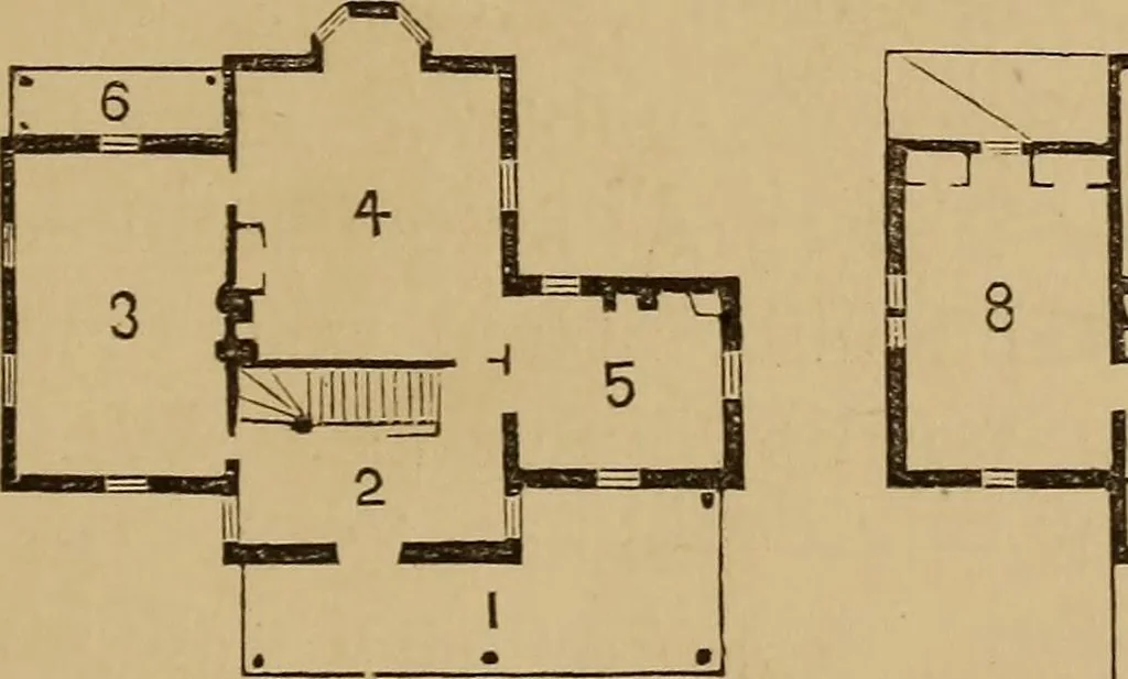 An illustration from Hobbs's architecture: containing designs and ground plans for villas, cottages and other edifices, both suburban and rural, adapted to the United States. With rules for criticism, and introduction, 1876, leaf 194