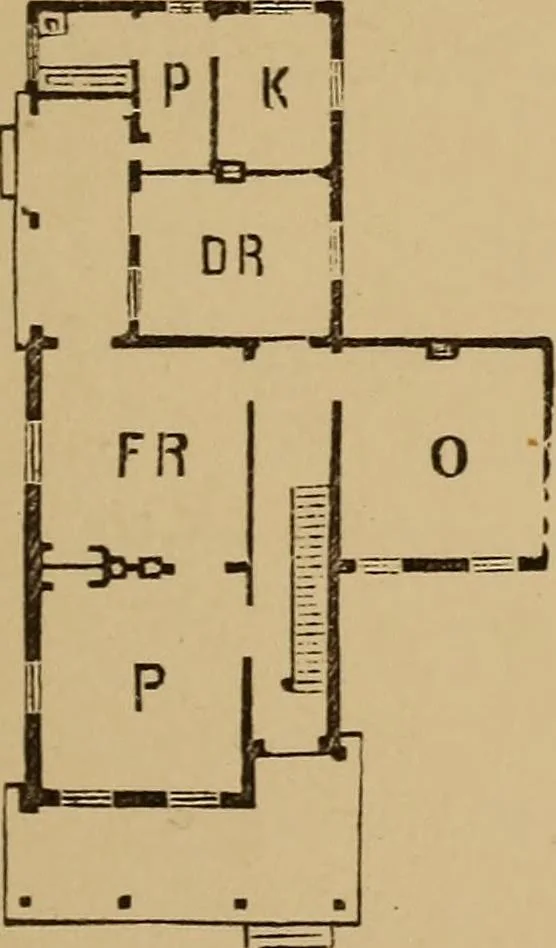 An illustration from Hobbs's architecture: containing designs and ground plans for villas, cottages and other edifices, both suburban and rural, adapted to the United States. With rules for criticism, and introduction, 1876, leaf 208