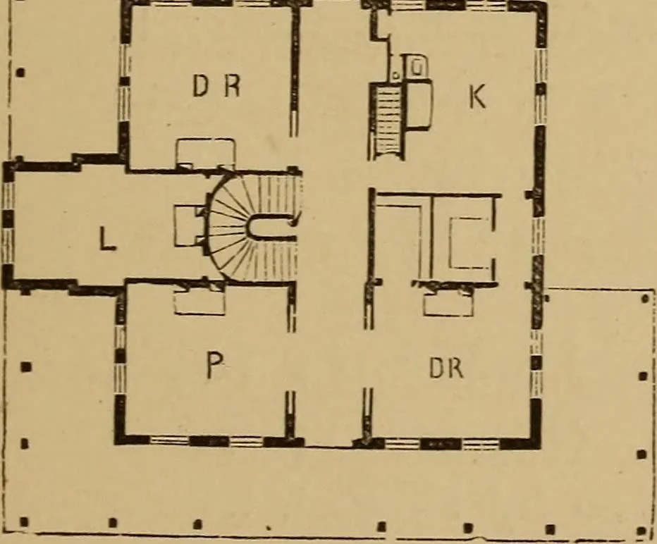 An illustration from Hobbs's architecture: containing designs and ground plans for villas, cottages and other edifices, both suburban and rural, adapted to the United States. With rules for criticism, and introduction, 1876, leaf 224