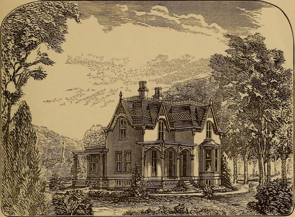 An illustration from Hobbs's architecture: containing designs and ground plans for villas, cottages and other edifices, both suburban and rural, adapted to the United States. With rules for criticism, and introduction, 1876, leaf 226