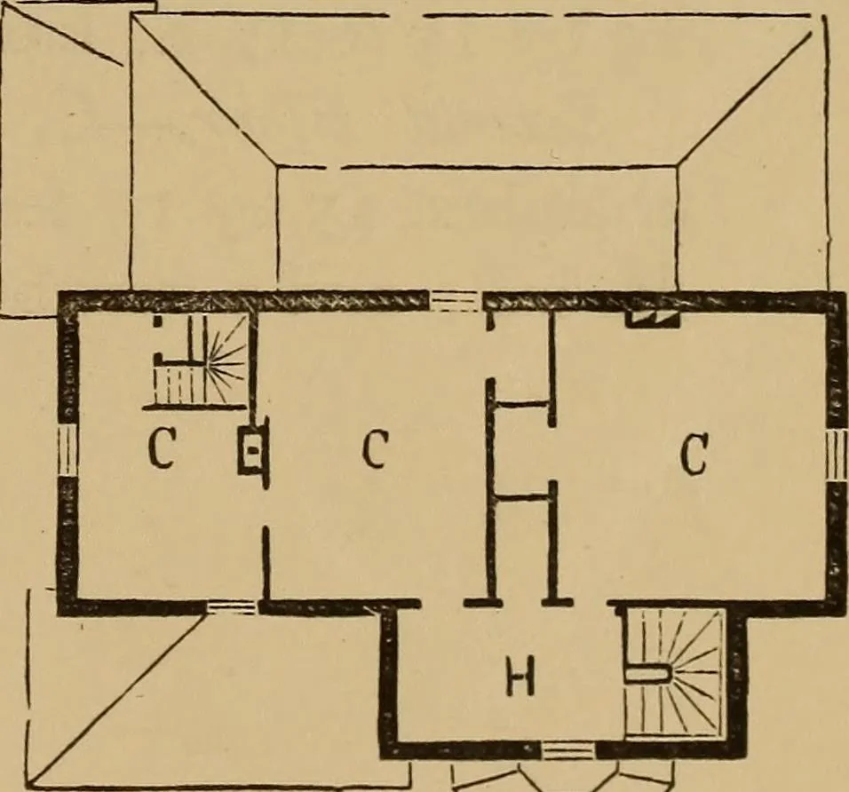 An illustration from Hobbs's architecture: containing designs and ground plans for villas, cottages and other edifices, both suburban and rural, adapted to the United States. With rules for criticism, and introduction, 1876, leaf 226