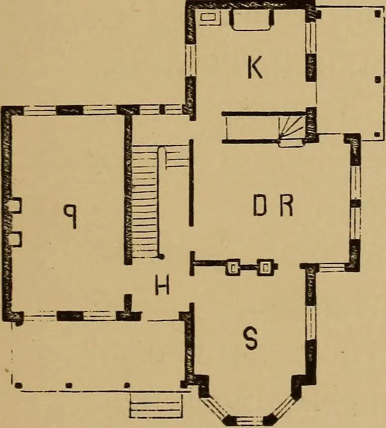 An illustration from Hobbs's architecture: containing designs and ground plans for villas, cottages and other edifices, both suburban and rural, adapted to the United States. With rules for criticism, and introduction, 1876, leaf 232