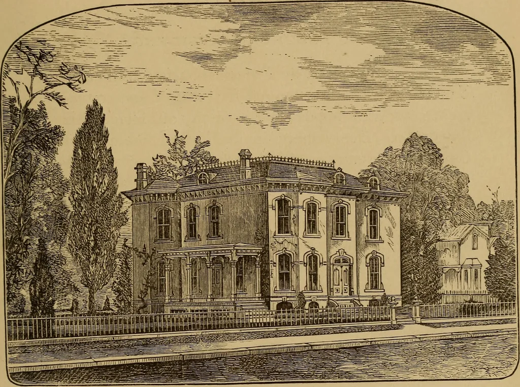 An illustration from Hobbs's architecture: containing designs and ground plans for villas, cottages and other edifices, both suburban and rural, adapted to the United States. With rules for criticism, and introduction, 1876, leaf 234