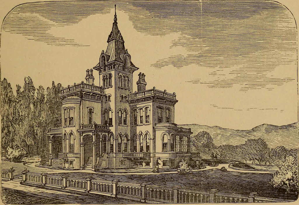 An illustration from Hobbs's architecture: containing designs and ground plans for villas, cottages and other edifices, both suburban and rural, adapted to the United States. With rules for criticism, and introduction, 1876, leaf 248