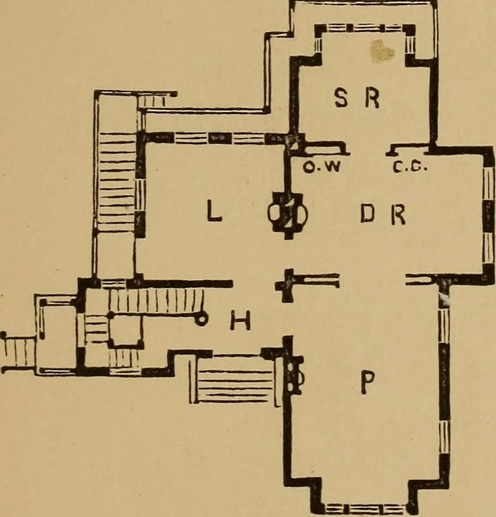 An illustration from Hobbs's architecture: containing designs and ground plans for villas, cottages and other edifices, both suburban and rural, adapted to the United States. With rules for criticism, and introduction, 1876, leaf 252