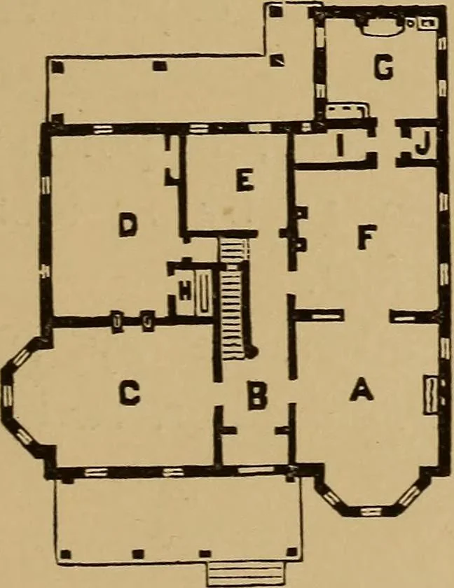 An illustration from Hobbs's architecture: containing designs and ground plans for villas, cottages and other edifices, both suburban and rural, adapted to the United States. With rules for criticism, and introduction, 1876, leaf 260