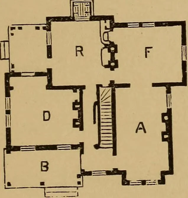 An illustration from Hobbs's architecture: containing designs and ground plans for villas, cottages and other edifices, both suburban and rural, adapted to the United States. With rules for criticism, and introduction, 1876, leaf 262