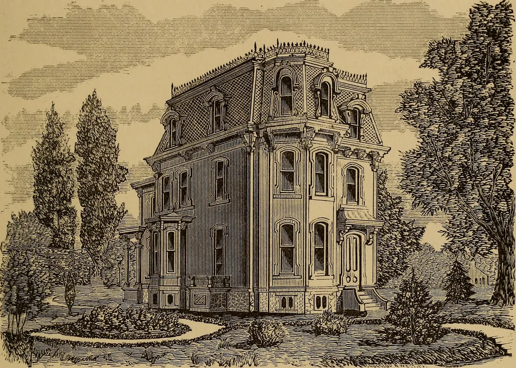 An illustration from Hobbs's architecture: containing designs and ground plans for villas, cottages and other edifices, both suburban and rural, adapted to the United States. With rules for criticism, and introduction, 1876, leaf 40